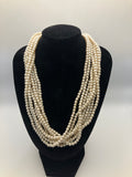 Luxury 8- Strand Freshwater Pearl Necklace – Creamy Ivory